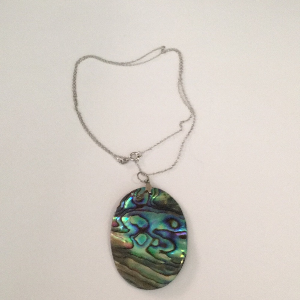 Natural Abalone pendant and chain!